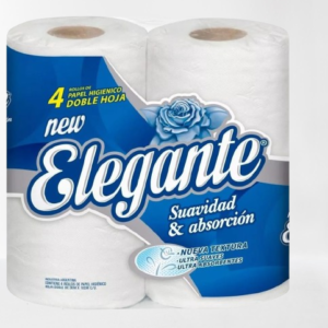 Papel Higiénico Elegante x 30mts d/h x 4un